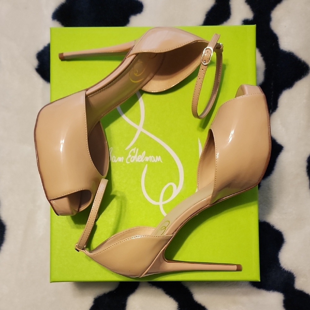 Sam Edelman Florencia Patent Nude Heels